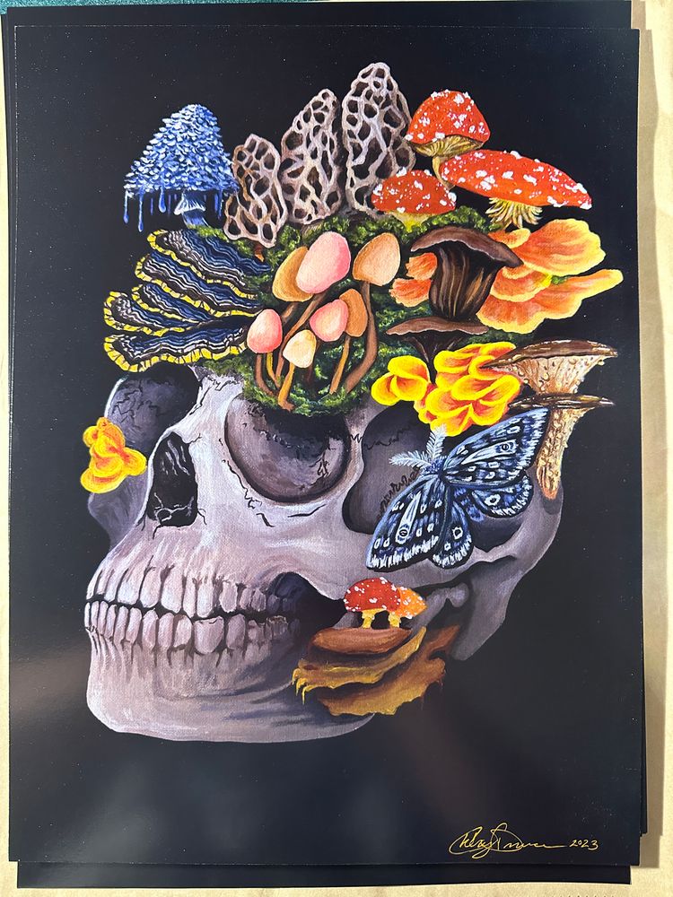 Death's Crown 12x16 inch original art Gicleé print 
